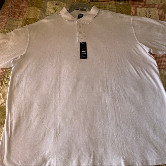 ALL White Polo Shirt Size 5XL - Picture 7 of 11